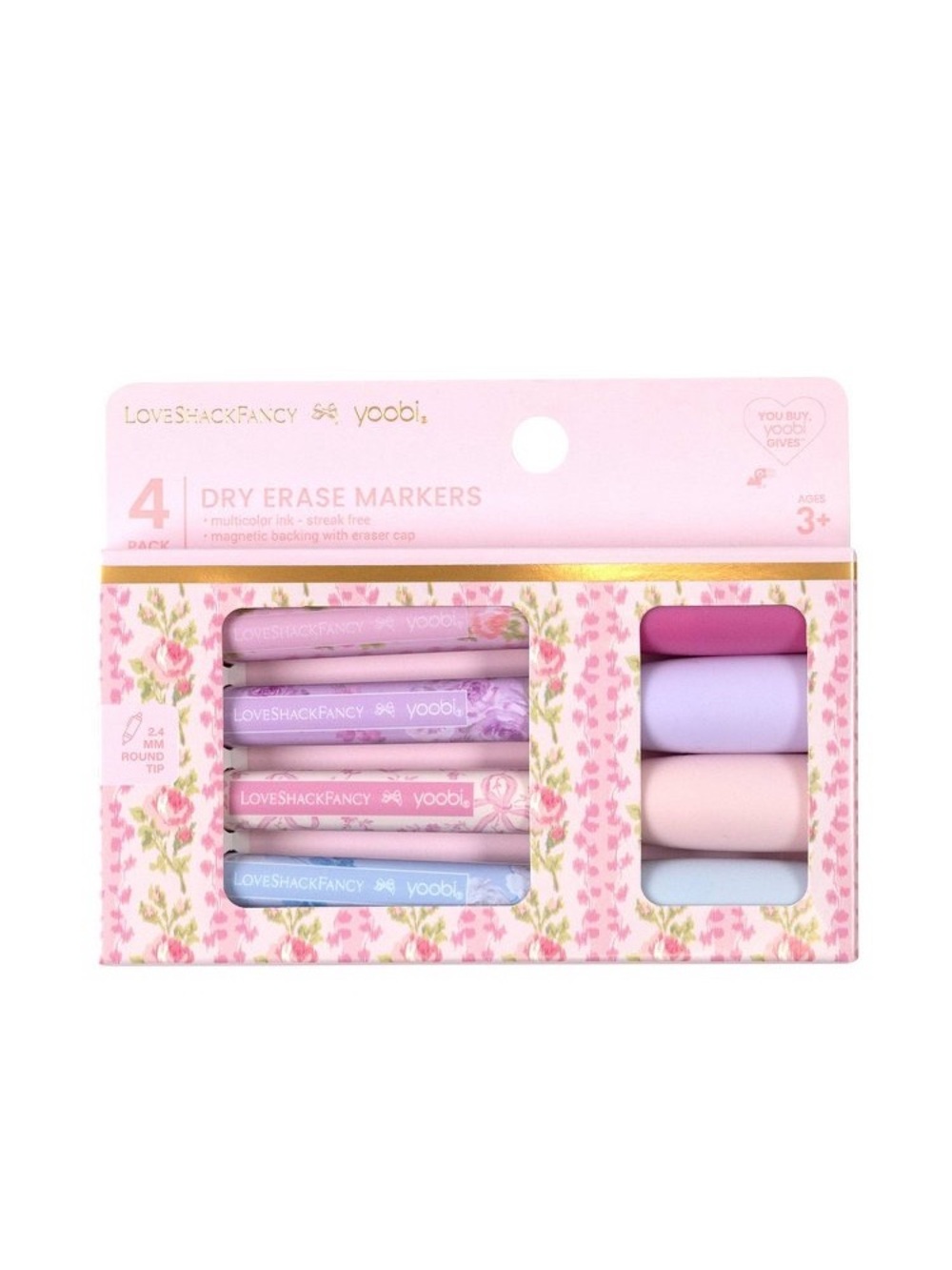 IN-HAND | LoveShackFancy x Target Yoobi 4-Pack Dry Erase Markers